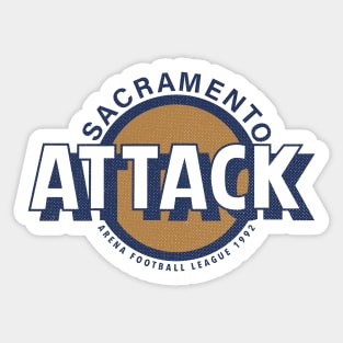 Defunct Sacramento Attack Arena Football 1992 Sticker